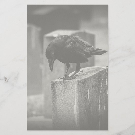 Falling Friedhof Crow Briefpapier (Vorderseite)