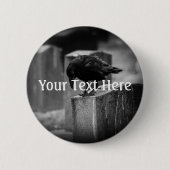 Falling Friedhof Crow Button (Vorderseite)