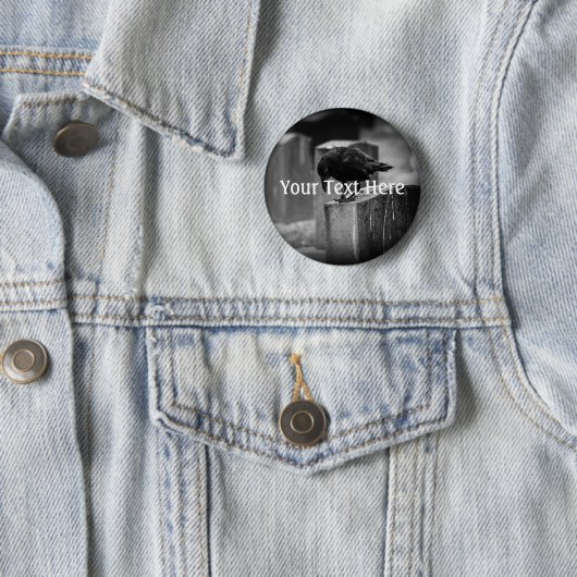 Falling Friedhof Crow Button (Beispiel)