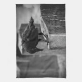 Falling Friedhof Crow Geschirrtuch (Vertikal)