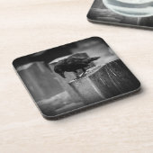 Falling Friedhof Crow Getränkeuntersetzer (Linke Seite)