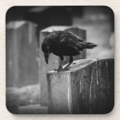 Falling Friedhof Crow Getränkeuntersetzer (Vorderseite)