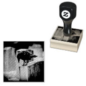 Falling Friedhof Crow Gummistempel (Stempel)