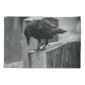 Falling Friedhof Crow Kissenbezug (Rückseite)