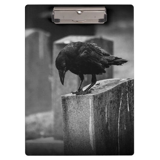 Falling Friedhof Crow Klemmbrett (Vorderseite)