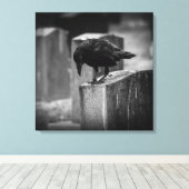 Falling Friedhof Crow Leinwanddruck (Insitu (Holzboden))