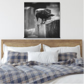 Falling Friedhof Crow Leinwanddruck (Insitu (Schlafzimmer))
