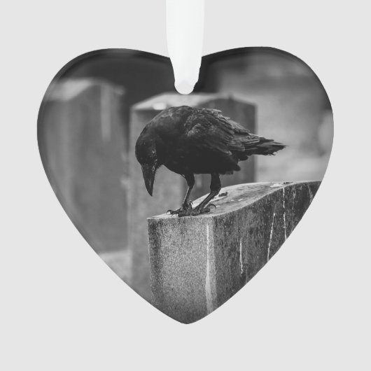 Falling Friedhof Crow Ornament (Vorderseite)