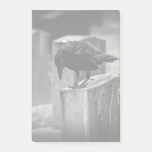 Falling Friedhof Crow Post-it Klebezettel (Vorderseite)