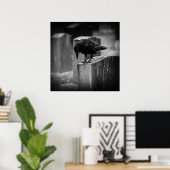 Falling Friedhof Crow Poster (Heimbüro)