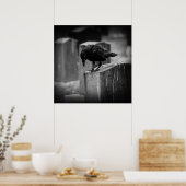 Falling Friedhof Crow Poster (Küche)