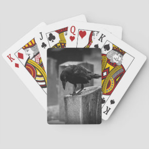 Falling Friedhof Crow Spielkarten