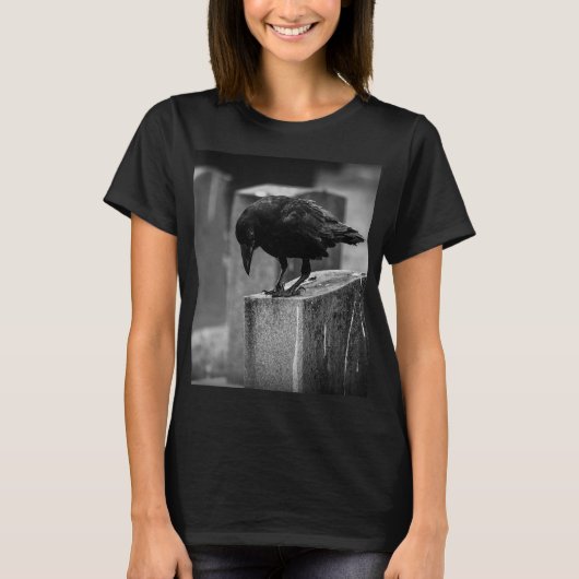Falling Friedhof Crow T-Shirt (Vorderseite)
