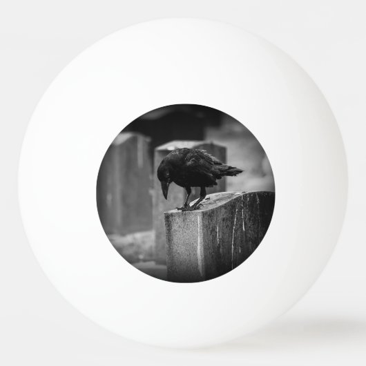 Falling Friedhof Crow Tischtennisball (Vorderseite)