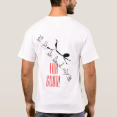 Falling für gute Typografie Strichmännchen Art T-Shirt (Rückseite)