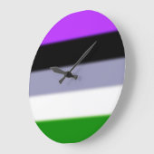 Falling Genderqueer Pride Flag Große Wanduhr (Winkel)