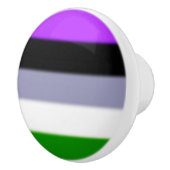 Falling Genderqueer Pride Flag Keramikknauf (Rechts)