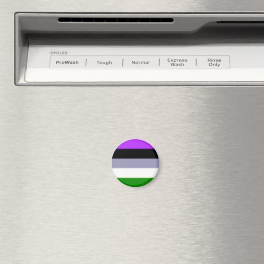 Falling Genderqueer Pride Flag Magnet (In Situ (Geschirrspüler))