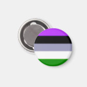 Falling Genderqueer Pride Flag Magnet (Vorderseite/Rückseite)