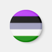 Falling Genderqueer Pride Flag Magnet (Vorne)