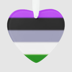 Falling Genderqueer Pride Flag Ornament