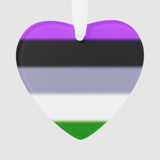 Falling Genderqueer Pride Flag Ornament (Vorderseite)