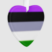 Falling Genderqueer Pride Flag Ornament (Vorderseite)