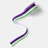 Falling Genderqueer Pride Flag Satinband (Rückseite)