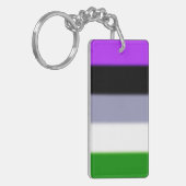 Falling Genderqueer Pride Flag Schlüsselanhänger (Vorderseite links)