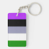 Falling Genderqueer Pride Flag Schlüsselanhänger (Rückseite)