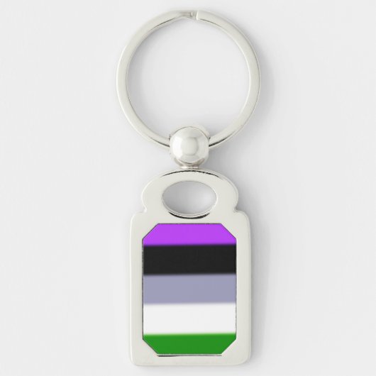 Falling Genderqueer Pride Flag Schlüsselanhänger (Vorderseite)
