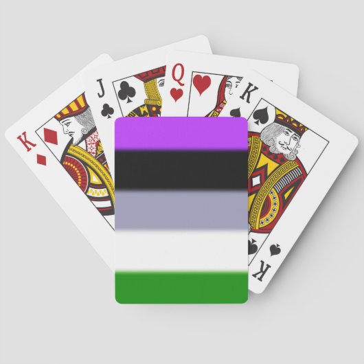 Falling Genderqueer Pride Flag Spielkarten (Rückseite)