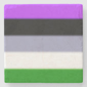 Falling Genderqueer Pride Flag Steinuntersetzer (Vorderseite)