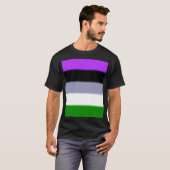 Falling Genderqueer Pride Flag T-Shirt (Vorne ganz)