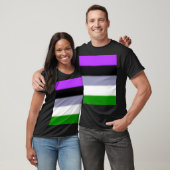 Falling Genderqueer Pride Flag T-Shirt (Unisex)