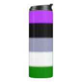 Falling Genderqueer Pride Flag Thermosbecher (Nach links gedreht)