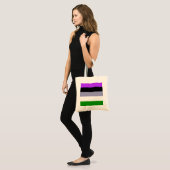 Falling Genderqueer Pride Flag Tragetasche (Vorderseite (Model))