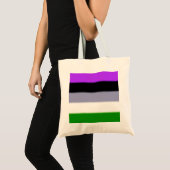 Falling Genderqueer Pride Flag Tragetasche (Vorderseite (Produkt))