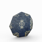 Falling Gilded Gold and Blue Fotoblock (Links)