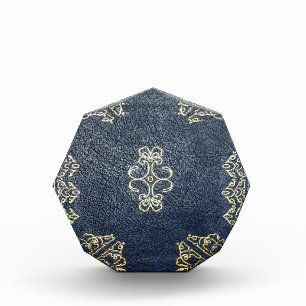 Falling Gilded Gold and Blue Fotoblock