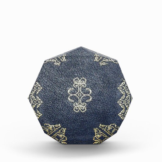 Falling Gilded Gold and Blue Fotoblock (Vorderseite)