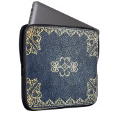 Falling Gilded Gold und Blue Book Laptopschutzhülle (Vorne Rechts)