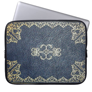 Falling Gilded Gold und Blue Book Laptopschutzhülle