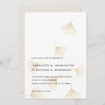 Falling Gold Ginkgo Blätter Hochzeit im Herbst Ein