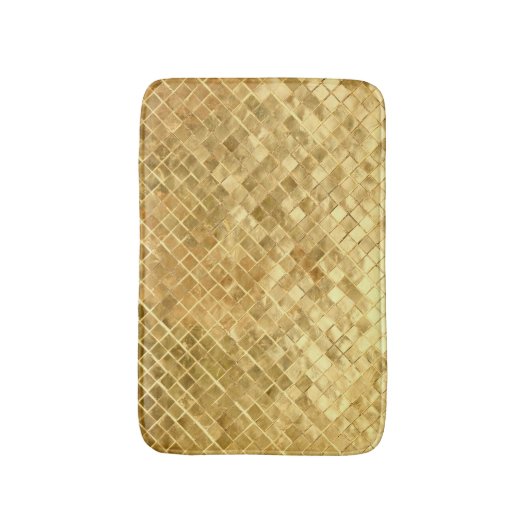 Falling Golden Checkerboard Badematte (Vorderseite Vertikal)