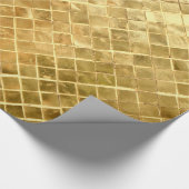 Falling Golden Checkerboard Geschenkpapier (Ecke)