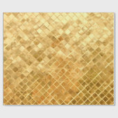 Falling Golden Checkerboard Geschenkpapier (Flach)