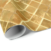 Falling Golden Checkerboard Geschenkpapier (Rolleneckpunkt)