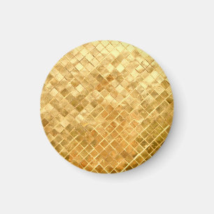 Falling Golden Checkerboard Magnet