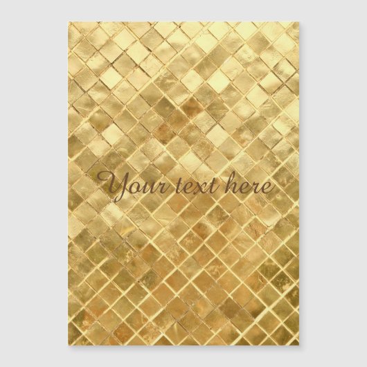 Falling Golden Checkerboard Magnetkarte (Vorderseite)